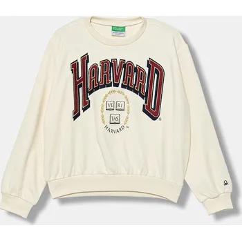 Chlapecká mikina Dětská mikina United Colors of Benetton béžová barva, vzorovaná, 32N4C10PQ 32N4C10PQ.G.seasonal 01X, vel. 130