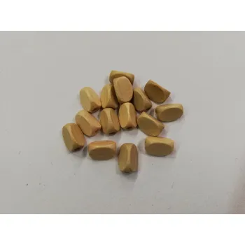 Dětské navlékací korálky Dřevěné korálky - trojhranný ovál přírodní - 9x5mm - 16ks