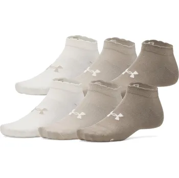 Pánské oblečení Unisex ponožky Under Armour Essential 6pk Low M Hnědá