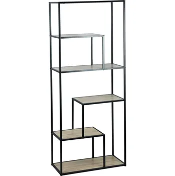 regál Regál Alessandro, 70 cm, černý/dub sonoma