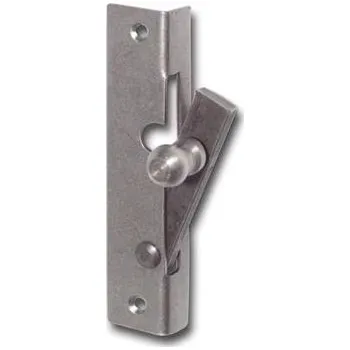 Okenní klika Okenní aretace s mosaznou knopkou, pravá, 45 mm, ocel