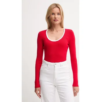 Dámská móda Svetr Calvin Klein Jeans LV044D360G červená 33X, vel. L