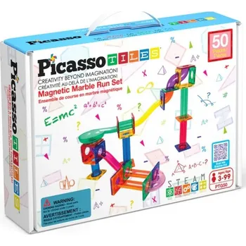 ostatní stavebnice PicassoTiles magnetická sada 50 ks stavebních bloků, mix barev