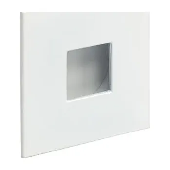 Mušlová úchytka čtvercová 73x73, zapuštění o 45 mm, ZN bílá mat lakovaný