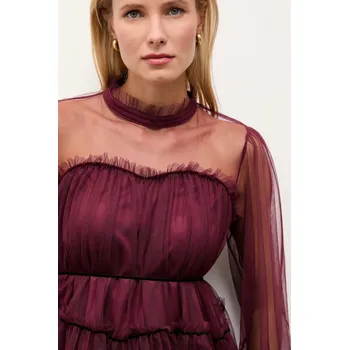 Dámská halenka Halenka Answear.LAB 81065.FLK burgundské 83X, vel. L