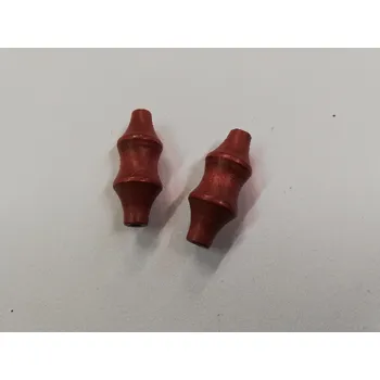 Dětské navlékací korálky Dřevěné korálky - tvar č.2 cihlový - 20x10mm - 2ks