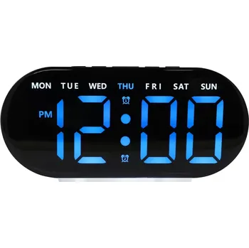 Budík JVD Digitální budík do sítě s modrými číslicemi JVD SB8035.4