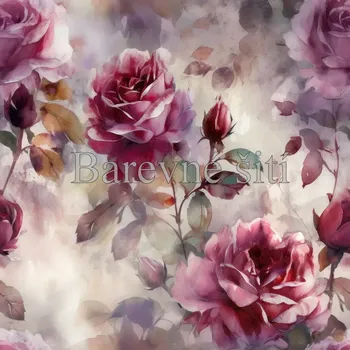 Úplet, Vintage růže (E) (Top kvalitní úplet Bella digitisk)