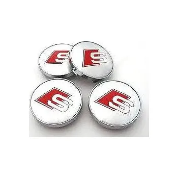 Tuning MJakes středové krytky kol 60 mm stříbrné pro vozy AUDI S Line