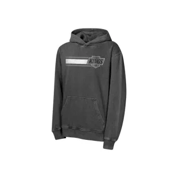 Chlapecká mikina Dětská mikina NHL Outerstuff Los Angeles Kings Cross Fade Pigment Dyed (šedá), Velikost 18-20 let (170 - 180 cm)