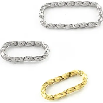 Materiál na výrobu šperku Spojovací komponenty ovály 12-16mm - 1Ks+B - 16 mm / Nerez SL / 1Ks