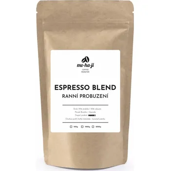 Káva Mohaji Káva Ranní probuzení Způsob přípravy: Zrnková, Velikost balení: 150 g