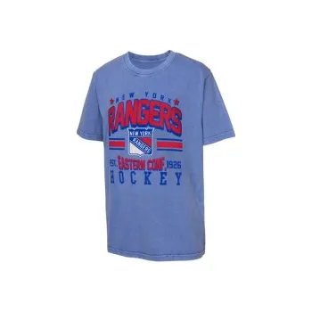 Chlapecké tričko Dětské triko NHL Outerstuff New York Rangers Pigment Dyed (modrá), Velikost 8 let (140 - 150 cm)