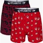Pánské trenýrky ATLANTIC 2Pack - červená/tmavě modrá S