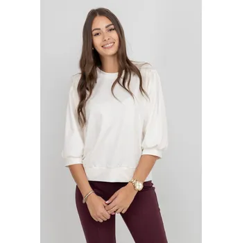 FUNK´N´SOUL Funk'n'Soul mikina s 3/4 balónovými rukávy smetanová Velikost: M