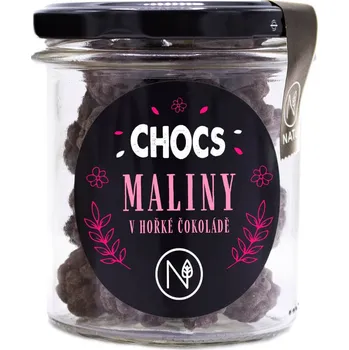 Čokoláda Chocs maliny v 70% hořké čokoládě, 90 g