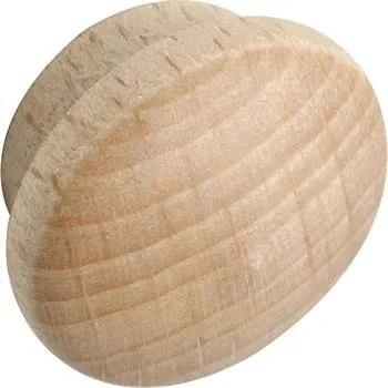 Dřevěná krytka o 16 mm, čep o 12 mm, délka čepu 4 mm, buk bez povrchové úpravy