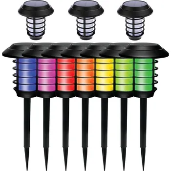 Venkovní osvětlení dobirkov.cz Zahradní solární svítilna RGB s dálkovým ovládáním