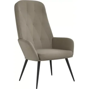 Křeslo Křeslo relaxační, nohy dřevěné, látka světle šedá, TYRION 2