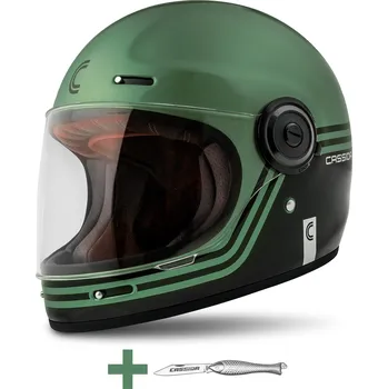 Helma na motorku přilba Fibre Super Hooligan, CASSIDA (černá/metalická zelená/šedá) 2023