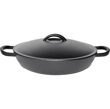 Hrnec Pánev litinová s poklicí 30 cm (litinová pánev s litinovou poklicí 30 cm )