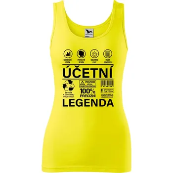 DOBRÝ TRIKO Dámské tílko s potiskem Účetní legenda Velikost: XL, Barva: Citrónová
