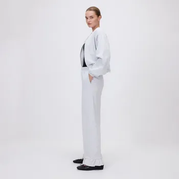 Dámské kalhoty Reserved - Kalhoty s volánky - světle šedá - XU670-09M - XU670-09M-S