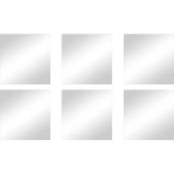 Zrcadlo Nástěnná zrcadla v sadě 6 ks 10x10 cm – MSV ID_1817586