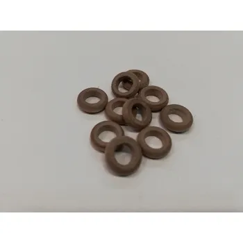 Dětské navlékací korálky Dřevěné korálky - kroužek šedohnědý - 10mm - 10ks