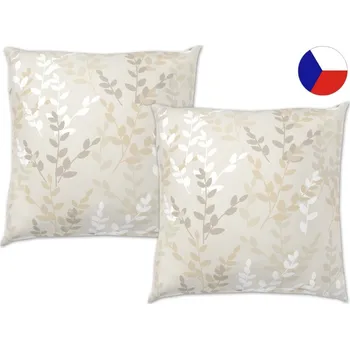 Dekorativní polštářek Bavlněný dekorační polštářek 40x40 EXCLUSIVE Astrid lístky