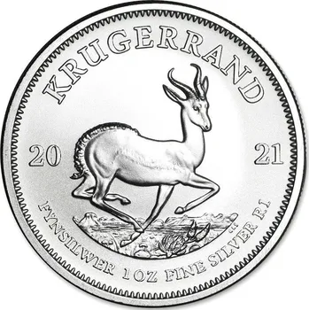 South African Mint Suid-Afrikaanse Krugerrand stříbrná mince 1oz 2021