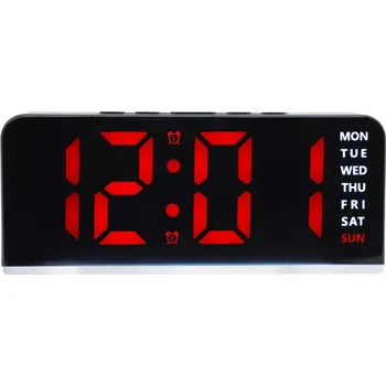 Budík JVD Digitální budík do sítě s červenými číslicemi JVD SB8033.4 (s LED podsvícením)