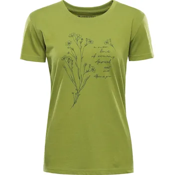 Dámské tričko Dámské bavlněné triko ALPINE PRO Termesa 3 zelené Velikost: 54