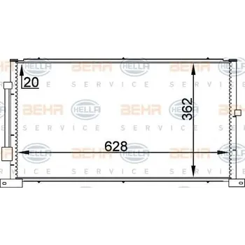 Výparník klimatizace BEHR HELLA SERVICE Kondenzátor klimatizace BEHR HELLA SERVICE Version ALTERNATIVE BHS 8FC 351 038-714
