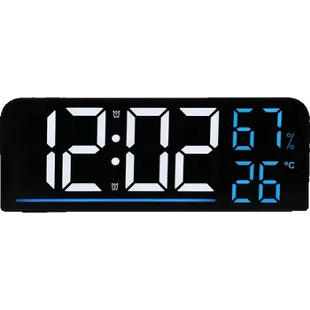 Budík JVD Digitální budík do sítě s bílými a modrými číslicemi JVD SB8027.1 (s LED podsvícením)