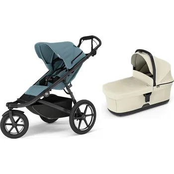 Kočárek Thule Urban Glide 3 Mid-blue s magnetickou přezkou + hluboká korba Soft Beige autorizovaný prodejce THULE