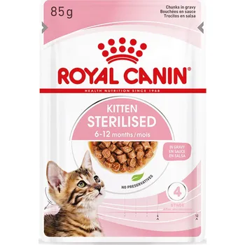 Krmivo pro kočku 48x85g Royal Canin Sterilized Kitten v omáčce