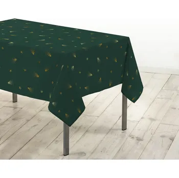 ubrus Douceur d'intérieur Ubrus odolný proti skvrnám se zlatým vzorem, SAPIN, zelený, 150 x 240 cm