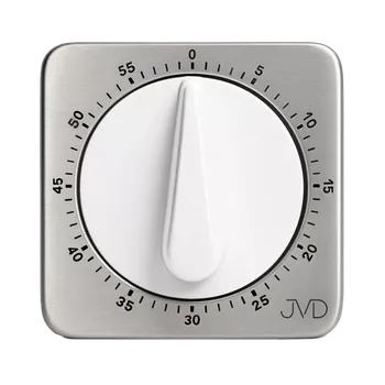 Kuchyňská minutka JVD Stříbrná mechanická minutka JVD DM79.1