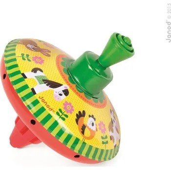 Janod Tradiční kovový hudební kolotoč vlček Farma