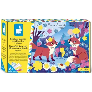 kreativní sada Janod Kreativní sada Pěnové nálepky a svítící písek