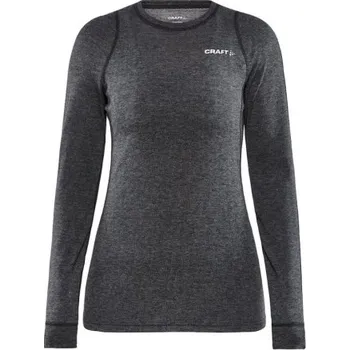 Dámské merino triko CRAFT CORE Wool Merino LS W - 998000 black melange, L
