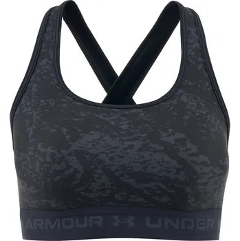 Podprsenka Under Armour Dámská sportovní kompresní podprsenka Under Amour Crossback Mid Print XXL Černá