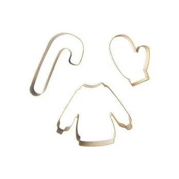 Vykrajovátko Pluto Design Vykrajovátka na perníčky Winter Joy Gold - 3 ks