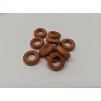 Dětské navlékací korálky Dřevěné korálky - kroužek hnědý - 10mm - 10ks