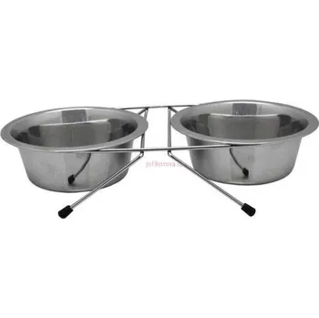 Krmivo pro psa Dvojmiska nerezová 2x1400ml