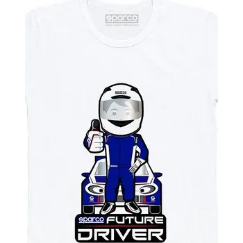 Rybářské oblečení Sparco dětské tričko "Future Driver", barva bílá, velikost 8