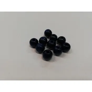 Dětské navlékací korálky Dřevěné korálky - kulička modrá - 8mm - 10ks