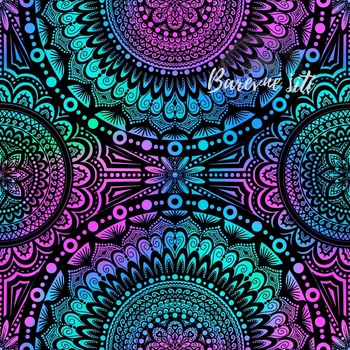 Úplet, Tyrkysovo fialová mandala (E) (Top kvalitní úplet Bella digitisk)