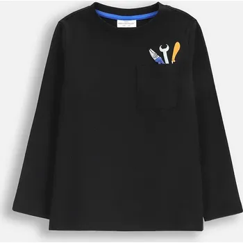 Chlapecké tričko Dětské černé tričko s dlouhým rukávem pro chlapce, velikost 122 Coccodrillo ZC5
